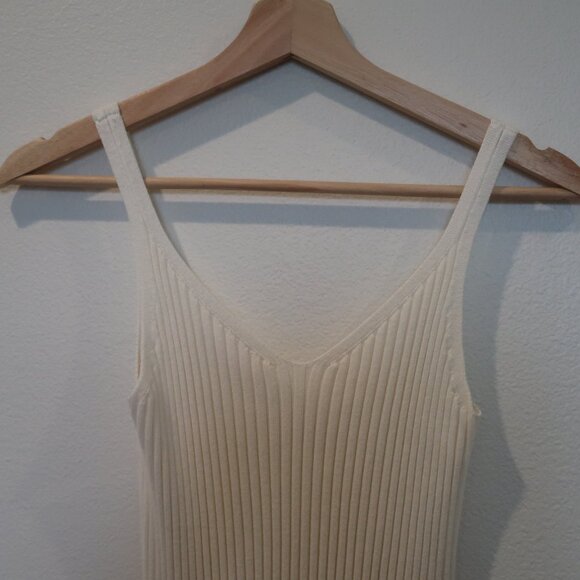Abercrombie & Fitch White Knit MIdi Tank Dress - XS - Picture 4 of 11